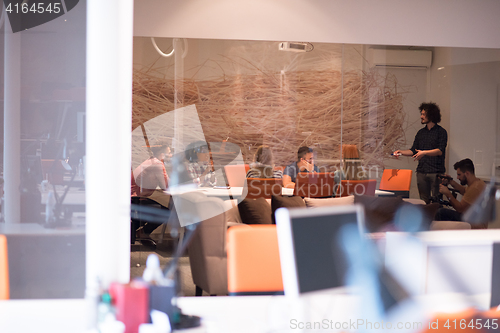 Image of Multiethnic startup business team on meeting
