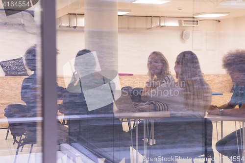 Image of Multiethnic startup business team on meeting