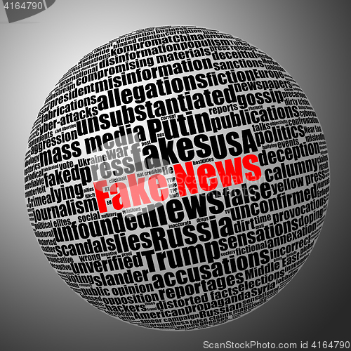 Image of Fake news sphere tag cloud