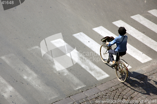 Image of Woman On A Bicycle