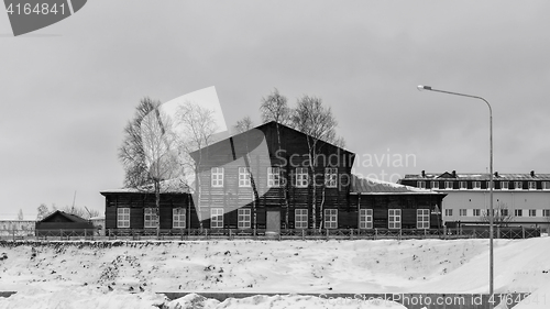 Image of Old wooden house in city