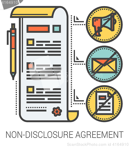 Image of Non-disclosure agreement line infographic.