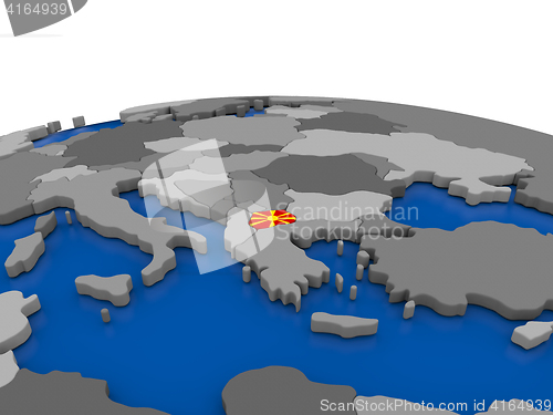 Image of Macedonia on 3D globe