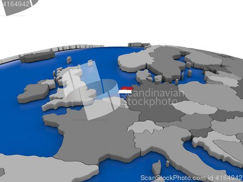 Image of Netherlands on 3D globe