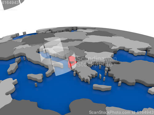 Image of Albania on 3D globe