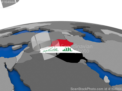 Image of Iraq on 3D globe