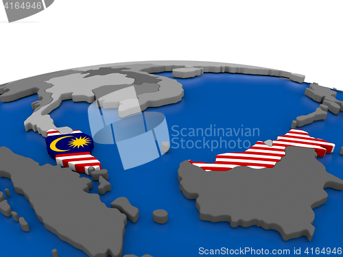 Image of Malaysia on 3D globe