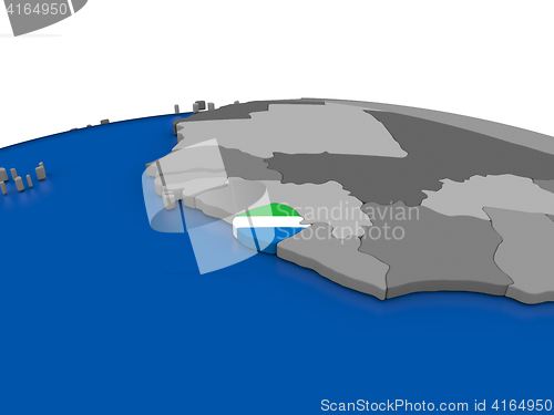 Image of Sierra Leone on 3D globe