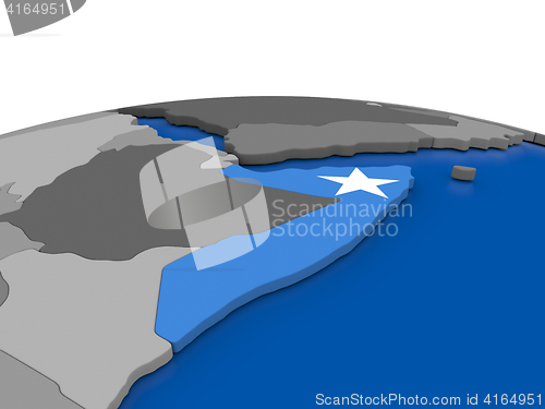 Image of Somalia on 3D globe