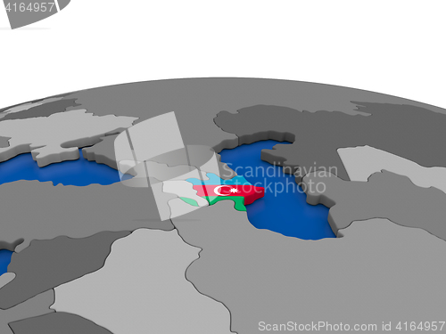 Image of Azerbaijan on 3D globe