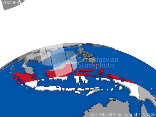 Image of Indonesia on 3D globe