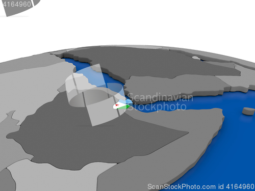 Image of Djibouti on 3D globe