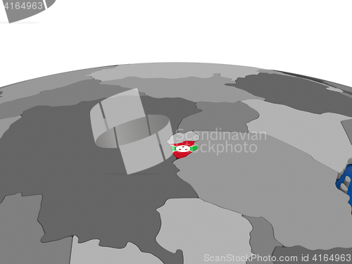 Image of Burundi on 3D globe