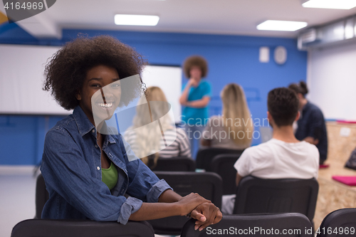 Image of Portrait informal African American business woman
