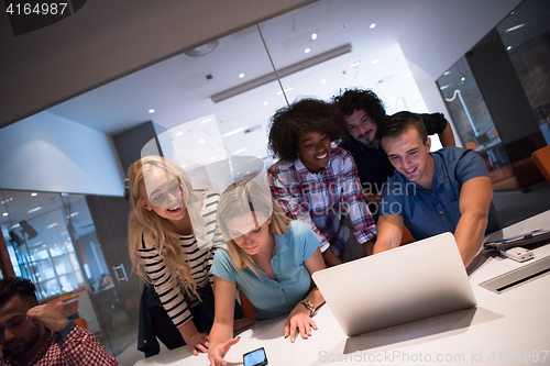Image of Multiethnic startup business team on meeting