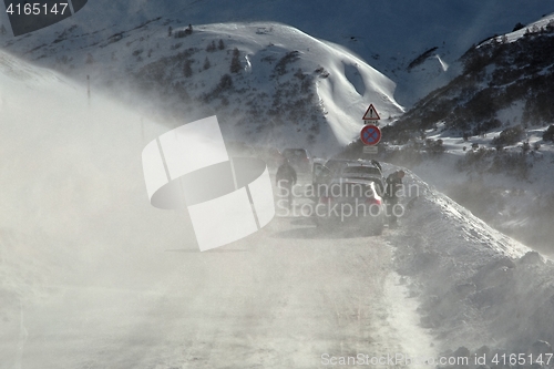 Image of Driving in snow storm