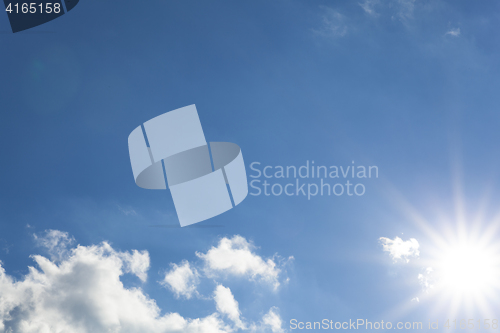 Image of Sunshine on blue sky