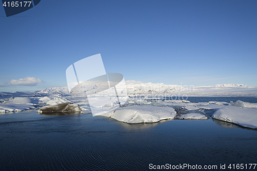 Image of Glacier lagoon Jokulsarlon in Iceland, wintertime