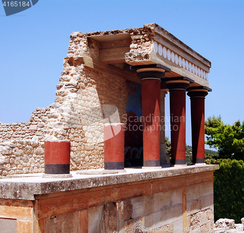 Image of part of column in Knossos palace