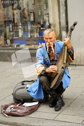 Image of Ukrainian gusla player