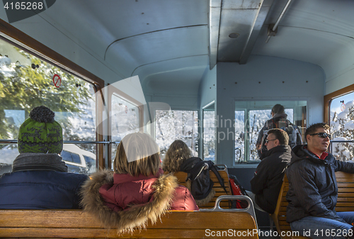 Image of Tourists in Mountains