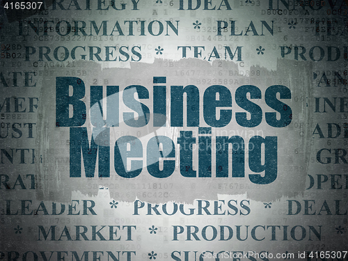 Image of Business concept: Business Meeting on Digital Data Paper background