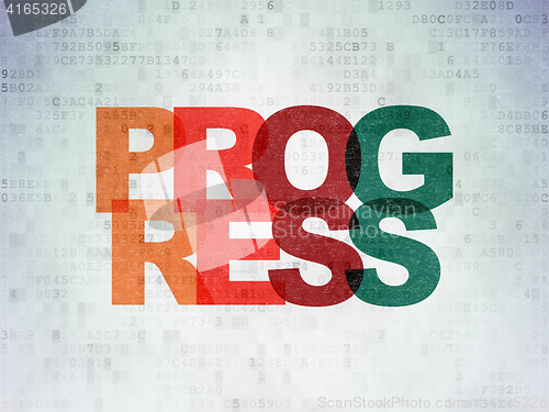 Image of Business concept: Progress on Digital Data Paper background