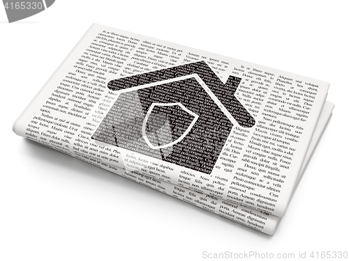 Image of Business concept: Home on Newspaper background