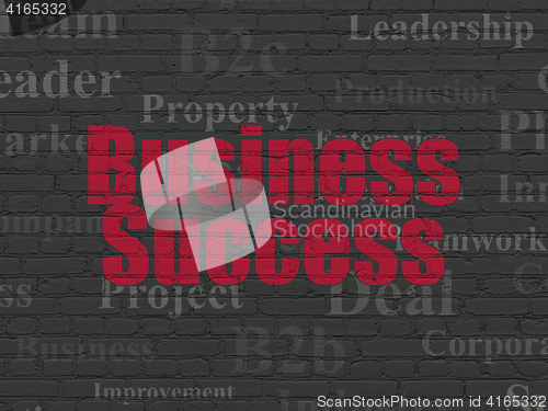 Image of Finance concept: Business Success on wall background