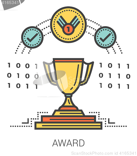 Image of Award line infographic.