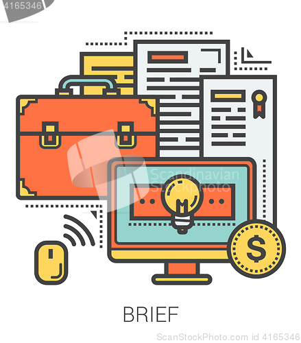 Image of Brief line infographic.