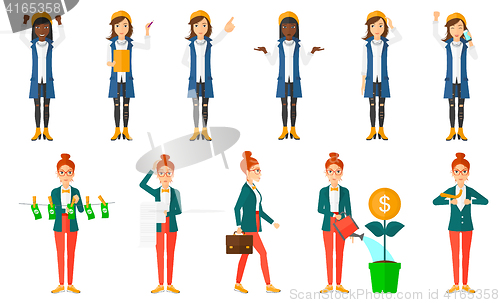 Image of Vector set of illustrations with business people.