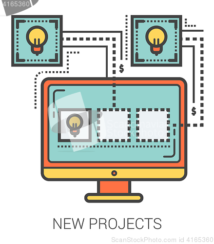 Image of New projects line infographic.