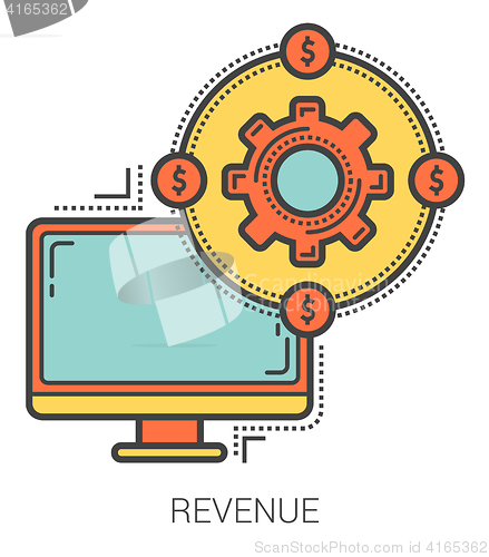 Image of Revenue line infographic.