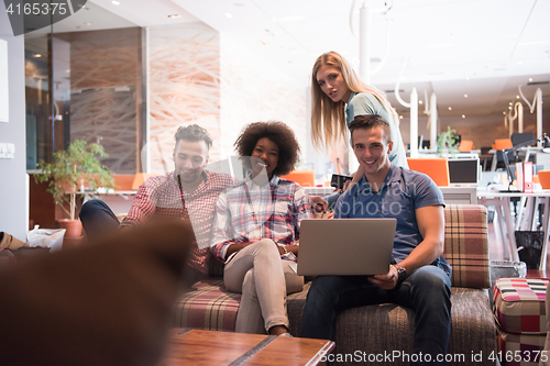 Image of Multiethnic startup business team on meeting