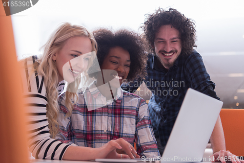 Image of Multiethnic startup business team on meeting