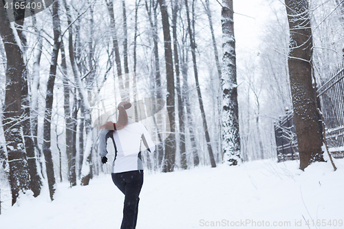 Image of Winter landscape with young girl
