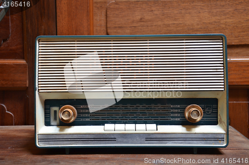 Image of Grungy retro old radio  