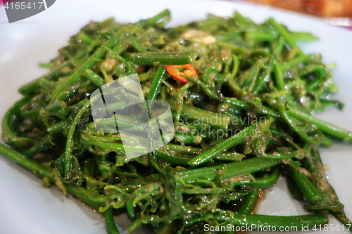 Image of Stir fried vegetable fern spikes 