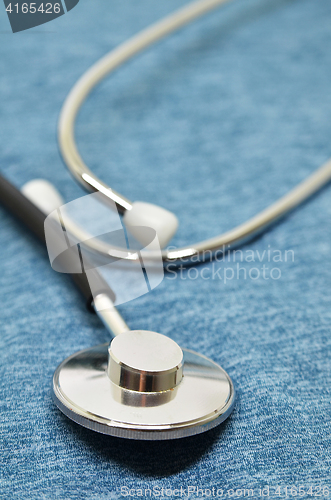 Image of Medical Stethoscope on a blue background