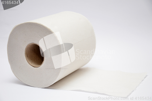 Image of Toilet roll on the plain background