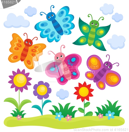 Image of Stylized butterflies theme image 1
