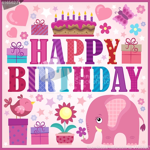 Image of Happy birthday composition 1