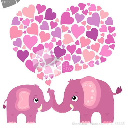 Image of Valentine elephant theme image 4