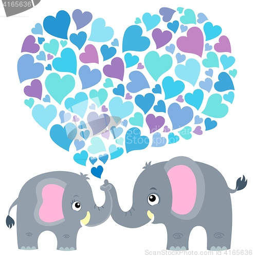 Image of Valentine elephant theme image 2