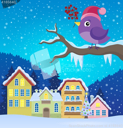 Image of Stylized winter bird theme image 3