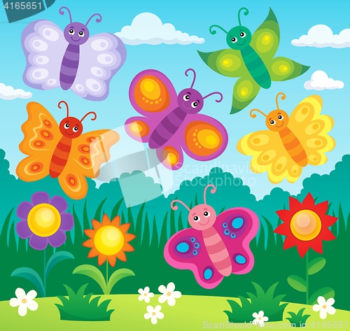 Image of Stylized butterflies theme image 2