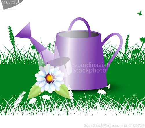 Image of Watering Can Shows Cultivating Agriculture And Irrigation