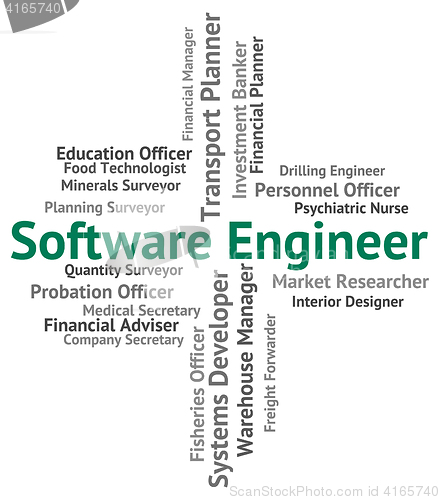 Image of Software Engineer Means Work Text And Position