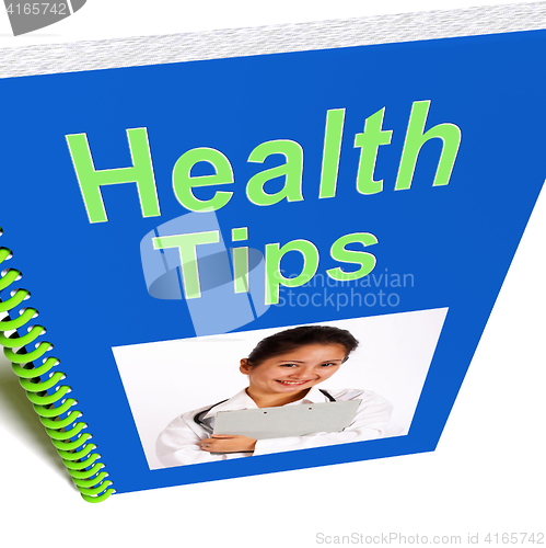 Image of Health Tips Book Shows Wellbeing Or Healthy